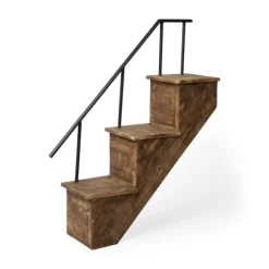 Staircase Wood And Metal Wall Shelf-Kirkland's Home Shop