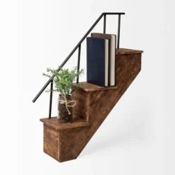 Staircase Wood And Metal Wall Shelf-Kirkland's Home Shop