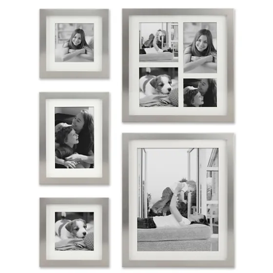 Stamp Metal 5-Pc. Gallery Picture Frame Set-Kirkland's Home Cheap