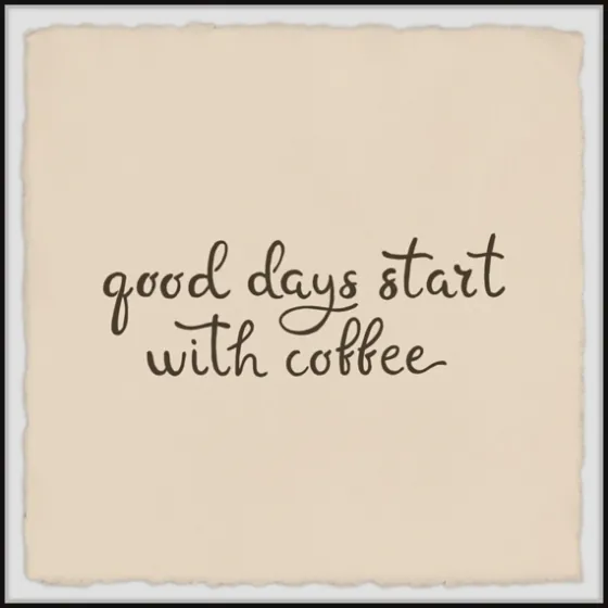 Start With Coffee Framed Wall Plaque-Kirkland's Home Store