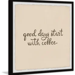 Start With Coffee Framed Wall Plaque-Kirkland's Home Store