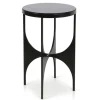 Steel And Marble Lazer Cut Side Table-Kirkland's Home Shop