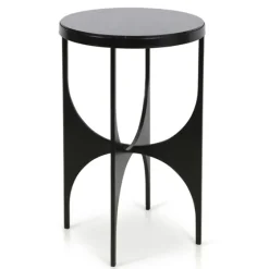 Steel And Marble Lazer Cut Side Table-Kirkland's Home Shop