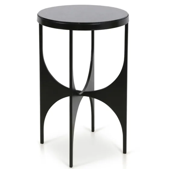 Steel And Marble Lazer Cut Side Table-Kirkland's Home Shop