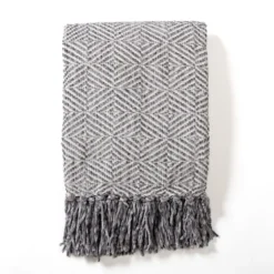 Steel Diamond Chenille Throw-Kirkland's Home Online