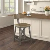 Steel Gray Rounded Back Industrial Counter Stool-Kirkland's Home Discount