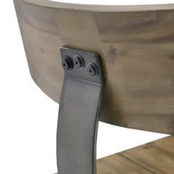 Steel Gray Rounded Back Industrial Counter Stool-Kirkland's Home Discount