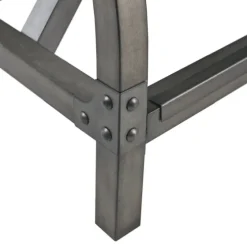 Steel Gray Rounded Back Industrial Counter Stool-Kirkland's Home Discount