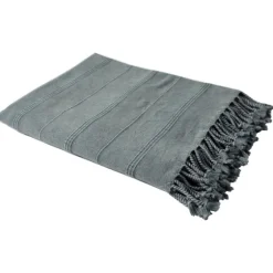 Steel Woven Stripes Cotton Throw-Kirkland's Home Flash Sale