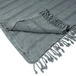 Steel Woven Stripes Cotton Throw-Kirkland's Home Flash Sale