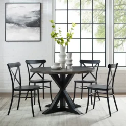 Steel X-Back 5-Pc. Dining Set-Kirkland's Home Hot