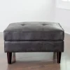 Steele Wyatt Faux Leather Ottoman-Kirkland's Home Cheap