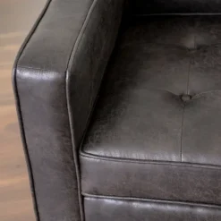 Steele Wyatt Faux Leather Sofa-Kirkland's Home Cheap