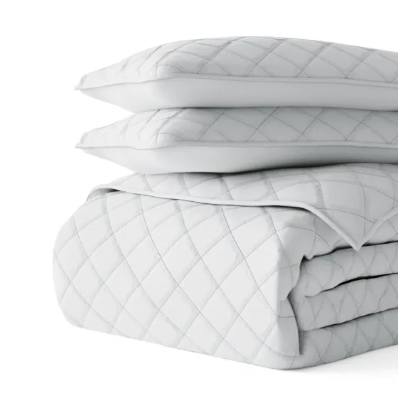Stitched Diamond 3-Pc. King Quilt Set-Kirkland's Home Best