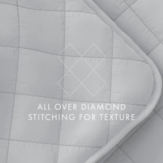 Stitched Diamond 3-Pc. King Quilt Set-Kirkland's Home Best