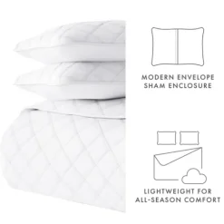 Stitched Diamond 3-Pc. King Quilt Set-Kirkland's Home Clearance