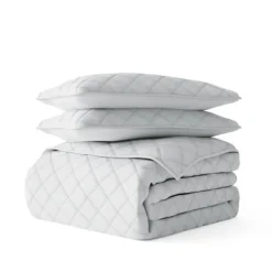 Stitched Diamond 3-Pc. Queen Quilt Set-Kirkland's Home Sale