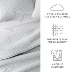 Stitched Diamond 3-Pc. Queen Quilt Set-Kirkland's Home Sale