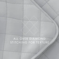Stitched Diamond 3-Pc. Queen Quilt Set-Kirkland's Home Sale