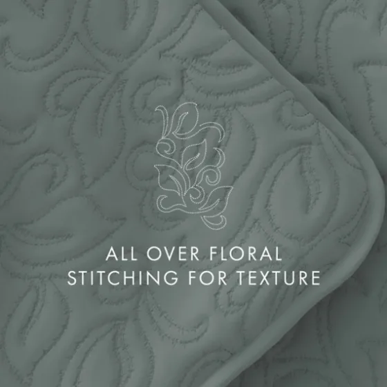 Stitched Floral 3-Pc. King Quilt Set-Kirkland's Home Flash Sale