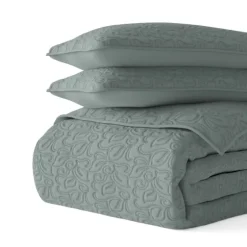 Stitched Floral 3-Pc. Queen Quilt Set-Kirkland's Home Shop