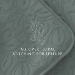 Stitched Floral 3-Pc. Queen Quilt Set-Kirkland's Home Shop