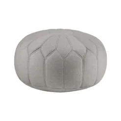Stitched Round Ottoman-Kirkland's Home Cheap