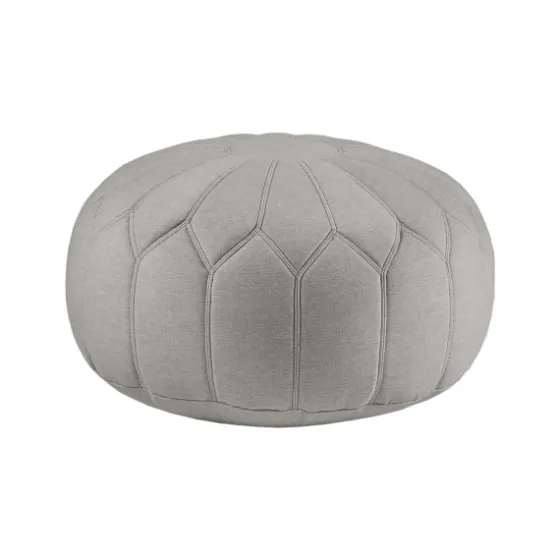 Stitched Round Ottoman-Kirkland's Home Cheap