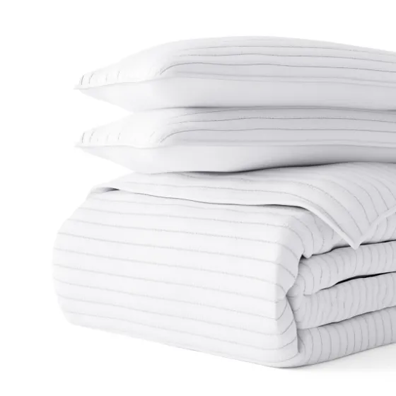 Stitched Stripes 2-Pc. Twin Quilt Set-Kirkland's Home Sale