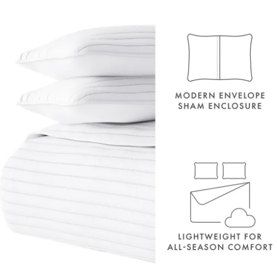 Stitched Stripes 2-Pc. Twin Quilt Set-Kirkland's Home Sale