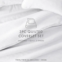 Stitched Stripes 2-Pc. Twin Quilt Set-Kirkland's Home Sale