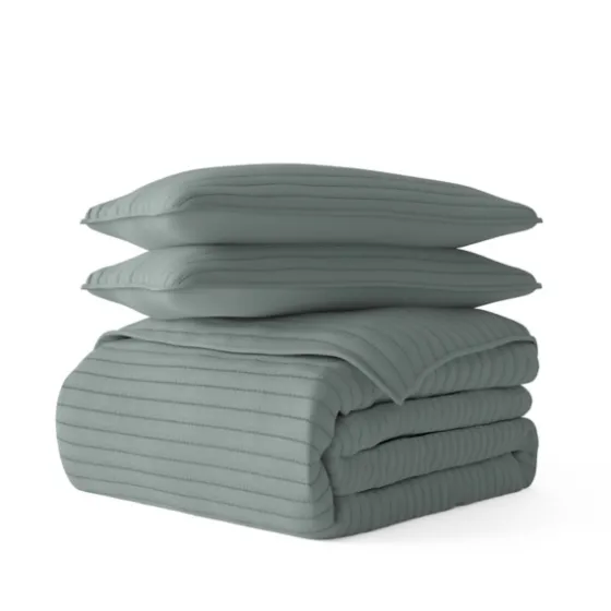 Stitched Stripes 2-Pc. Twin Quilt Set-Kirkland's Home Fashion