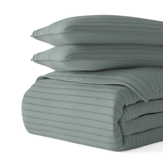 Stitched Stripes 2-Pc. Twin Quilt Set-Kirkland's Home Fashion