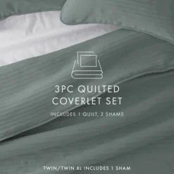 Stitched Stripes 2-Pc. Twin Quilt Set-Kirkland's Home Fashion