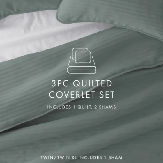 Stitched Stripes 2-Pc. Twin Quilt Set-Kirkland's Home Fashion