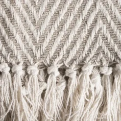 Stone Chevron And Fringe Throw-Kirkland's Home New