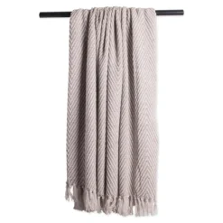 Stone Chevron And Fringe Throw-Kirkland's Home New