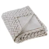 Stone Chevron Plush Throw-Kirkland's Home Store