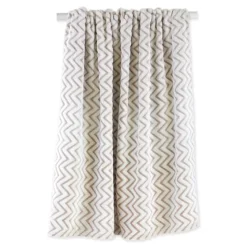 Stone Chevron Plush Throw-Kirkland's Home Store