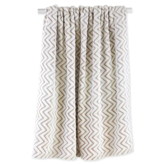 Stone Chevron Plush Throw-Kirkland's Home Store