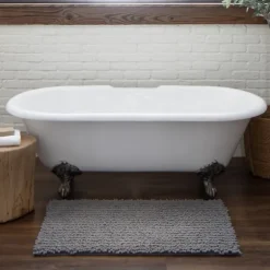 Stone Lofty Pile Chenille Bath Mat, 45 In.-Kirkland's Home Best