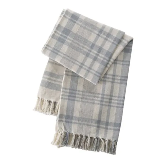 Stone Plaid Cotton Throw-Kirkland's Home Shop