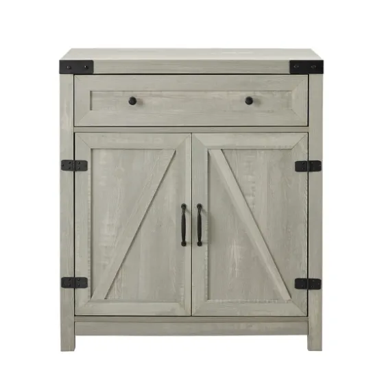 Stone Rustic Barndoor Cabinet-Kirkland's Home Online