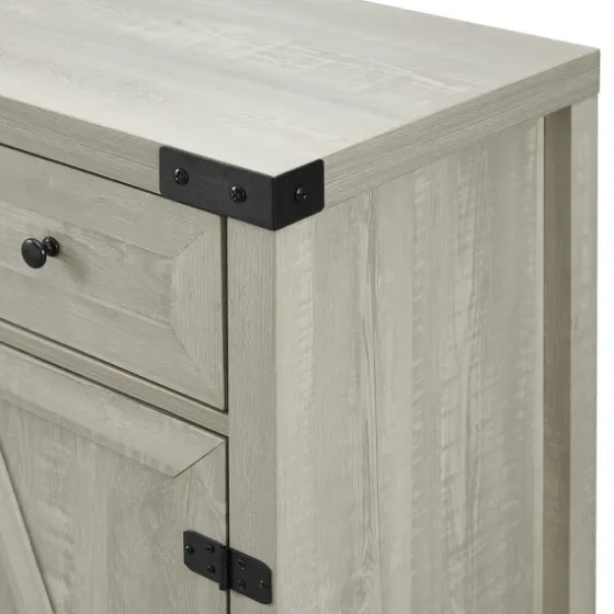 Stone Rustic Barndoor Cabinet-Kirkland's Home Online