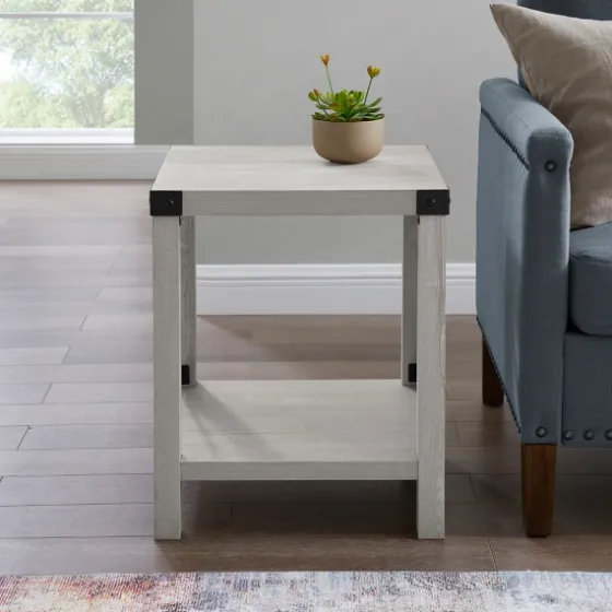 Stone Rustic Wood Accent Table-Kirkland's Home Discount