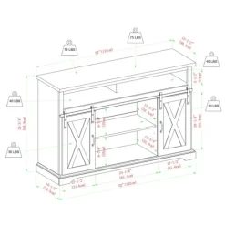 Stone Sliding Barn Door Highboy Tv Stand-Kirkland's Home Fashion