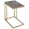 Stone Top Gold C-Frame Accent Table-Kirkland's Home Clearance
