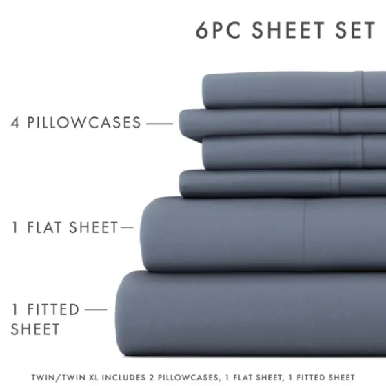 Stone Ultra Soft 6-Pc. Full Sheet Set-Kirkland's Home Flash Sale