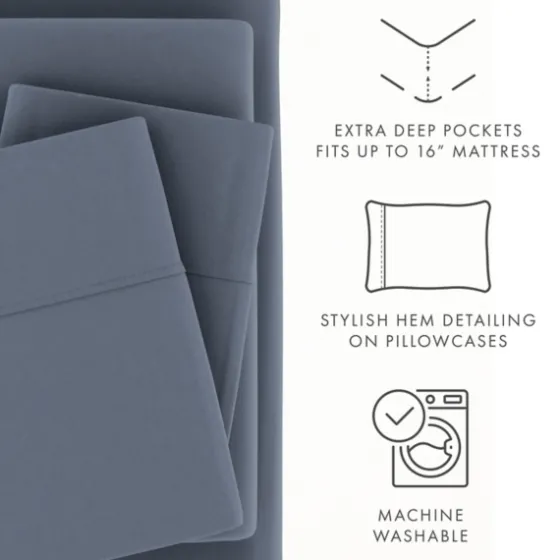 Stone Ultra Soft 4-Pc. Full Sheet Set-Kirkland's Home Online