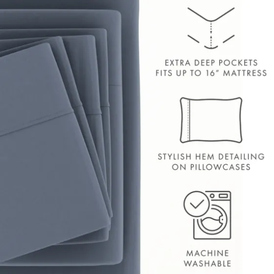 Stone Ultra Soft 4-Pc. Twin Xl Sheet Set-Kirkland's Home Discount